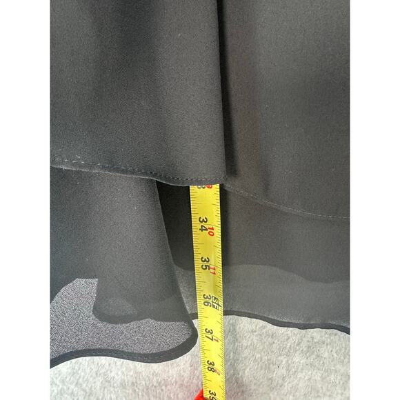 Vintage Chelsea Nites Women's sz 10 Black Swing Dress Flowy Flirty Classic 90s - Picture 3 of 11